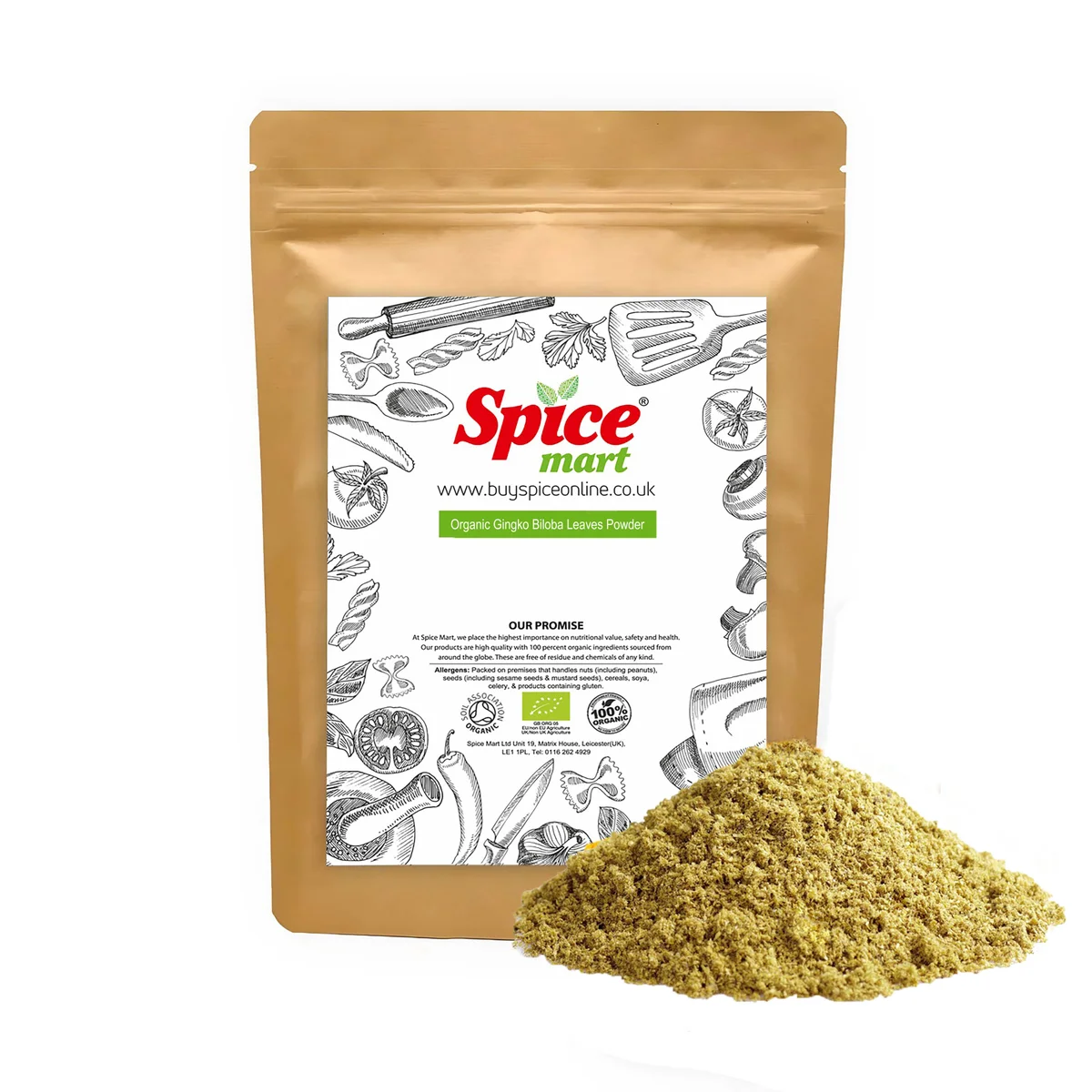 Organic Gingko Biloba Leaf Powder 500g