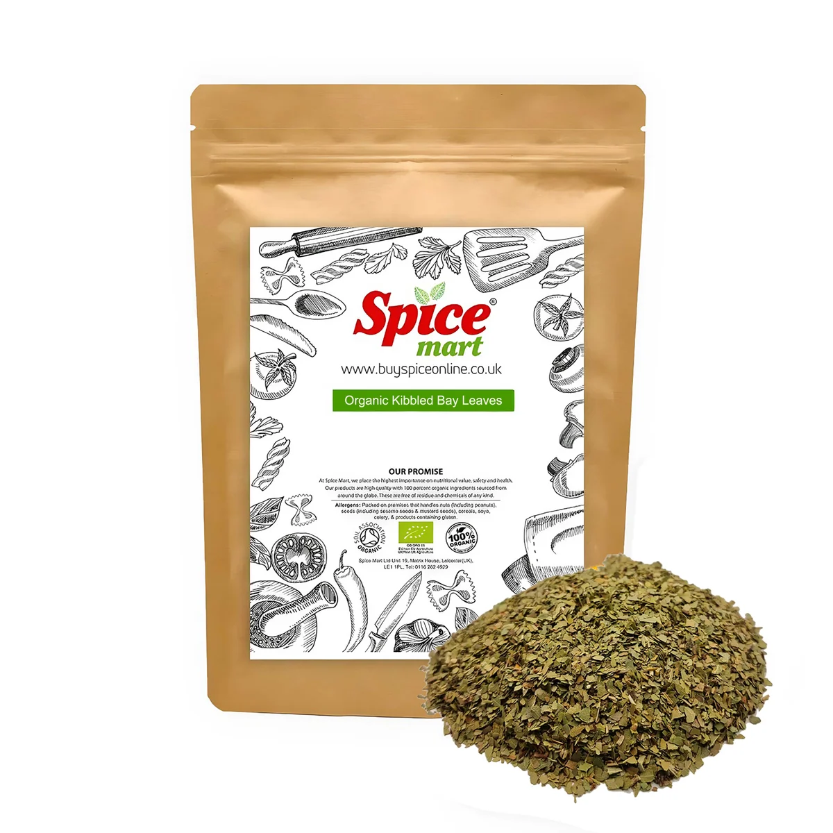 Organic Kibbled Bay Leaves 50g