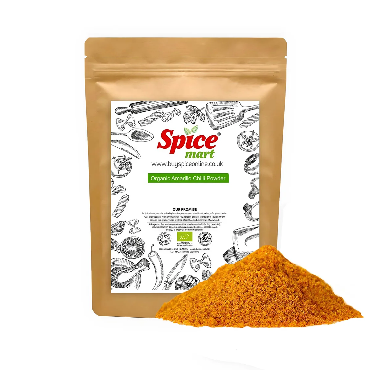 Organic Amarillo Chilli Powder 50g