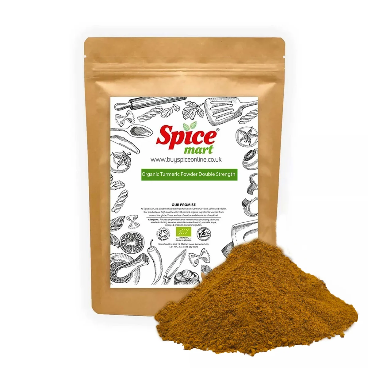 Organic Turmeric Powder Double Strength 100g