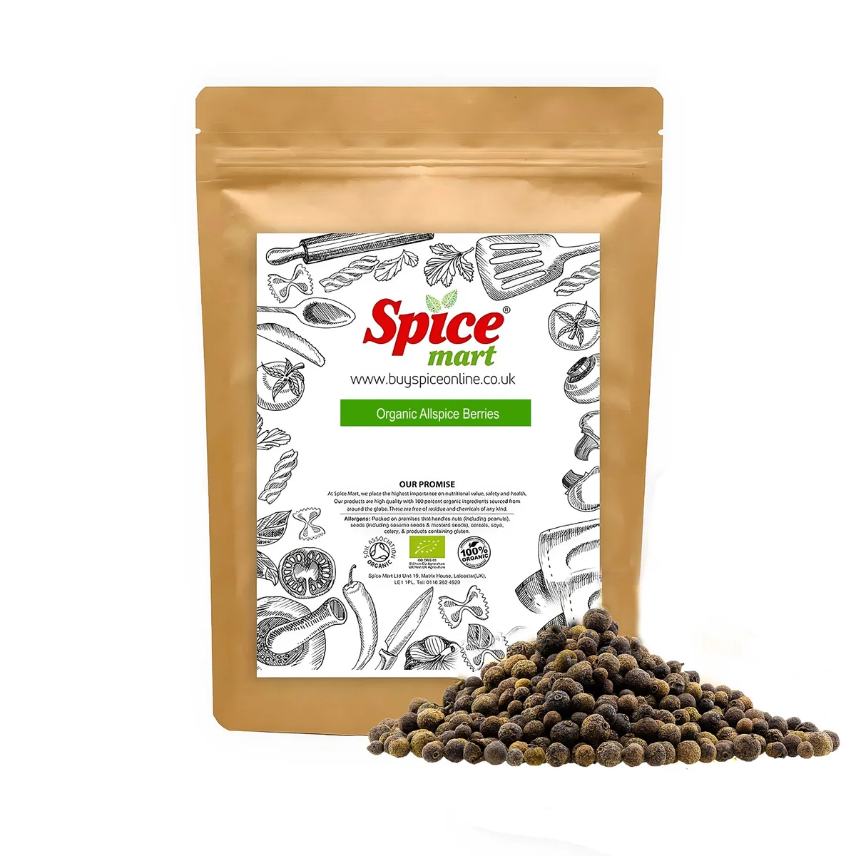 Organic Allspice Pimento Berries 100g
