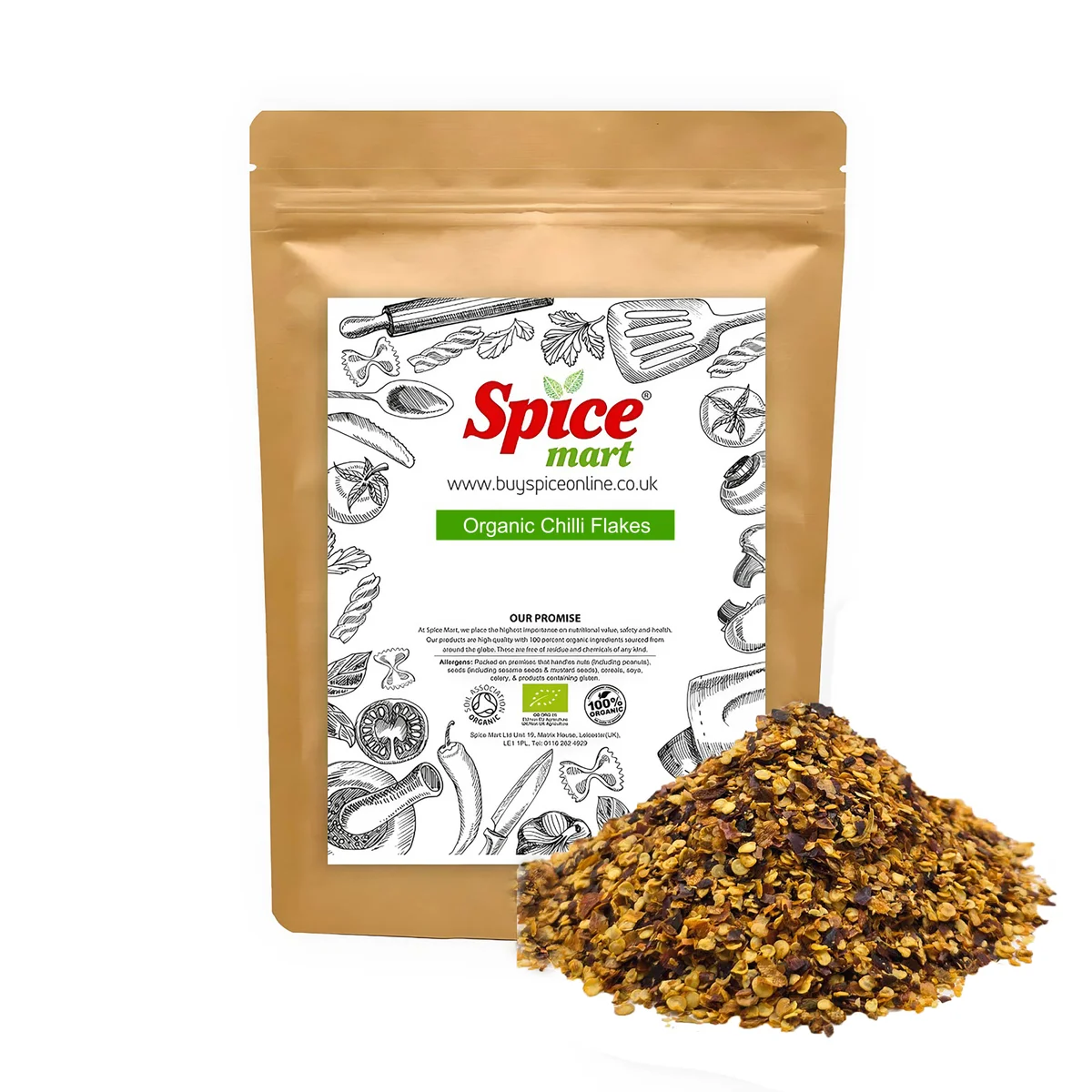 Organic Red Chilli Flakes 250g