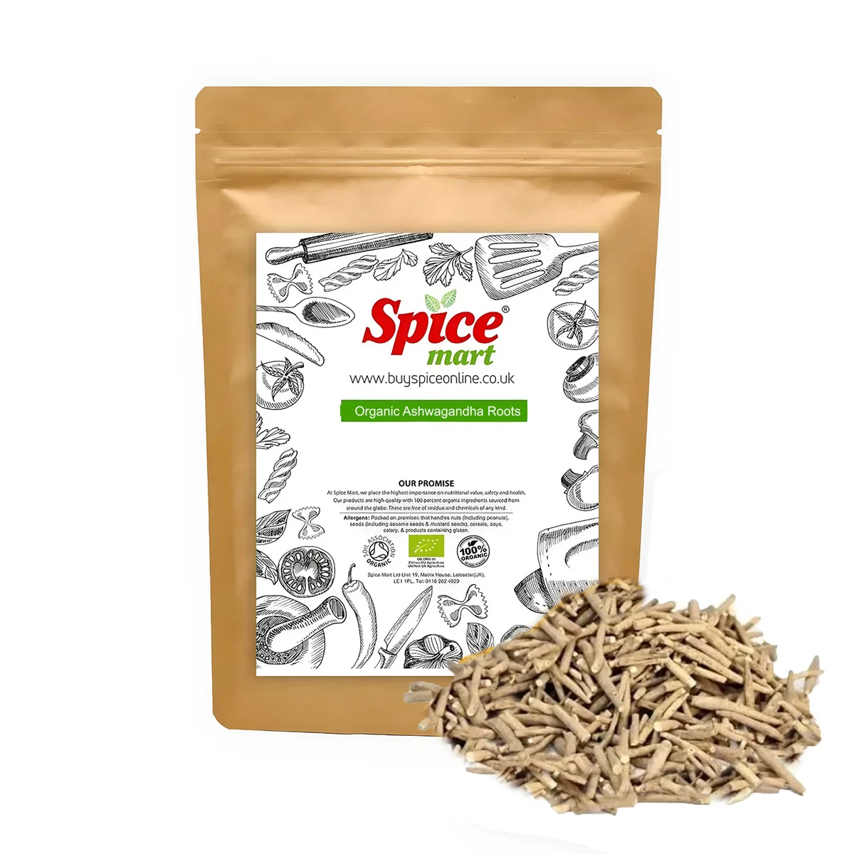 Organic Ashwagandha Roots 100g