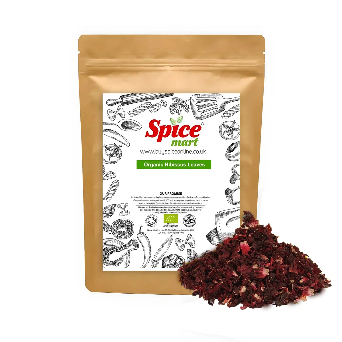 Organic Hibiscus Leaves 50g