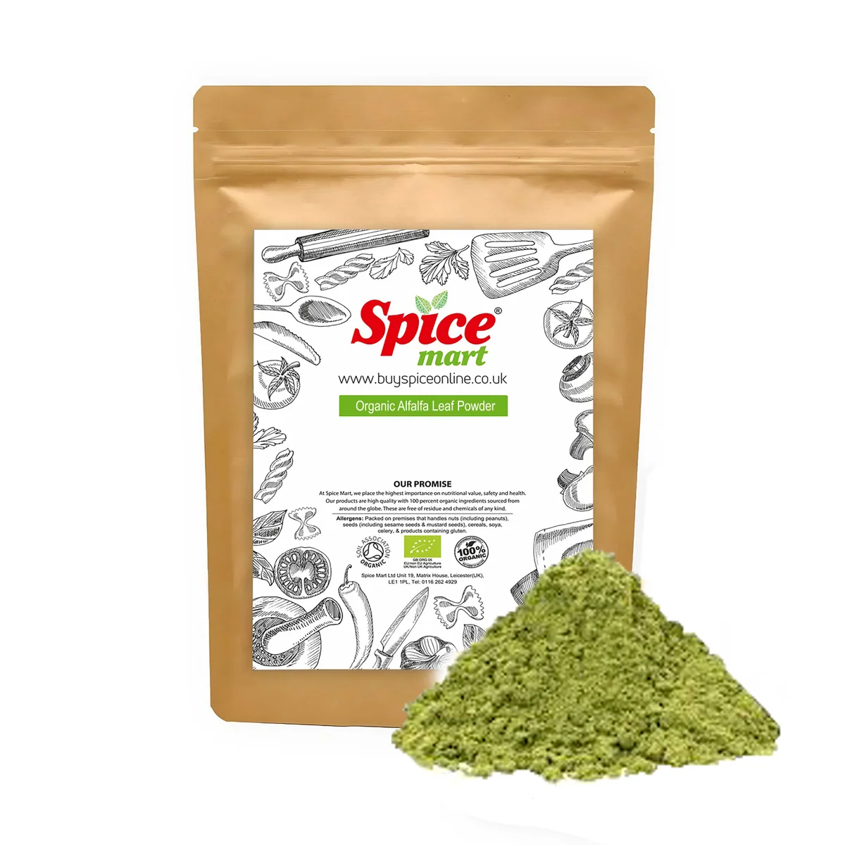 Organic Alfalfa Leaf Powder 50g