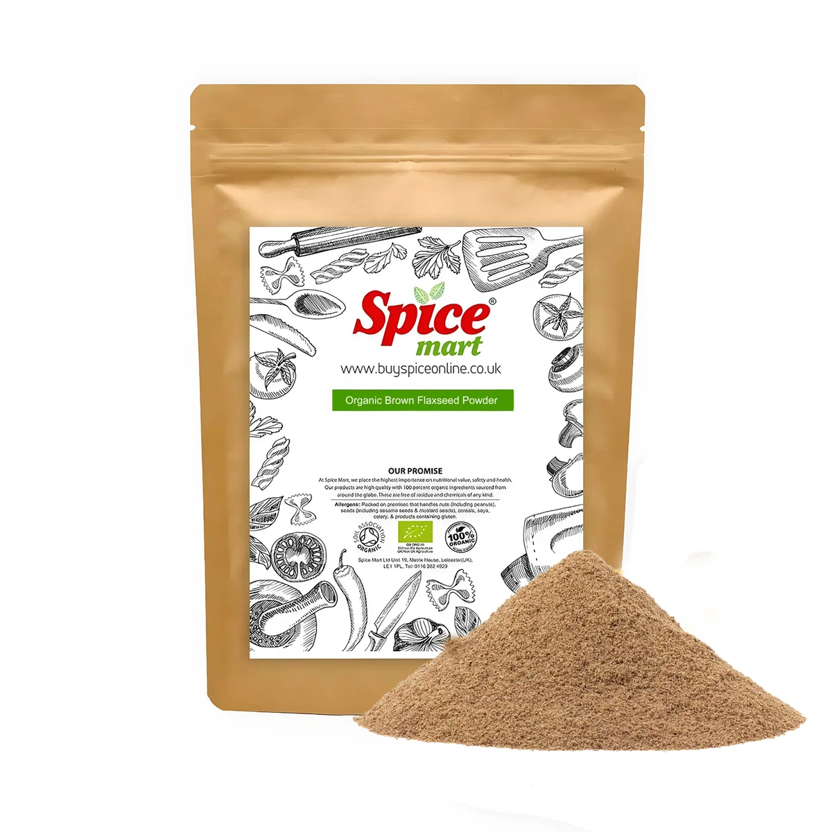 Organic Brown Flaxseed Powder 100g